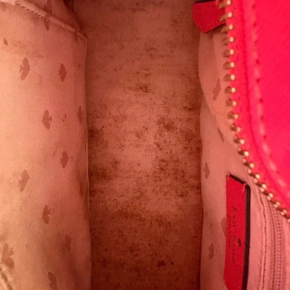 Kate Spade New York Staci Satchel Crossbody Bag Medium Size - Ruby Pink Leather - Picture 14 of 15